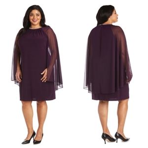 R & M RICHARDS PLUS CAPE DRESS